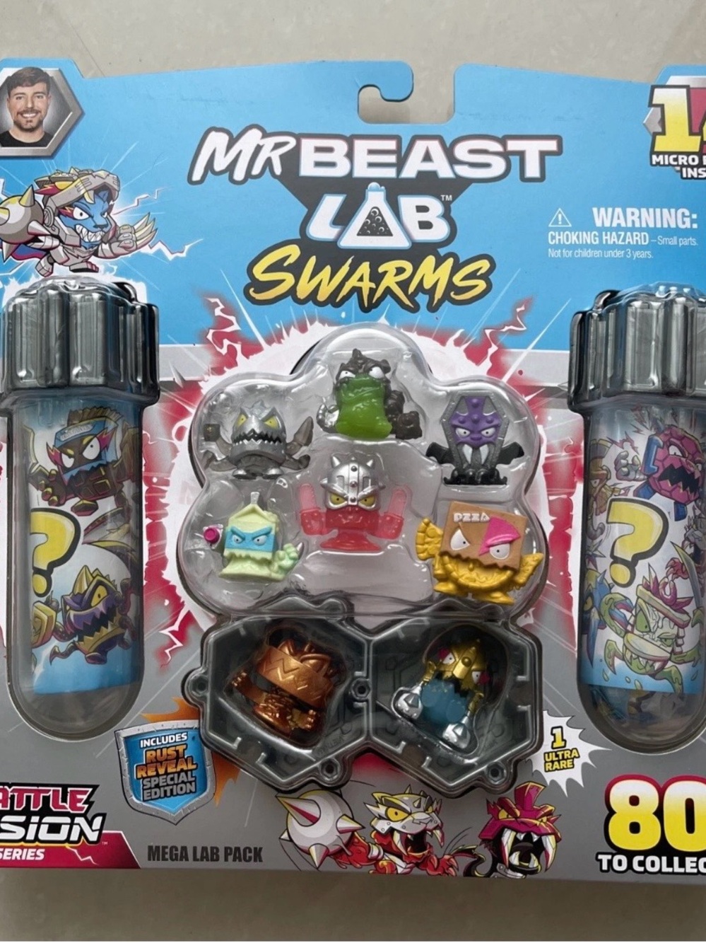 MrBeast Lab Swarms Mega Lab Pack Toy Set - Blue Packaging